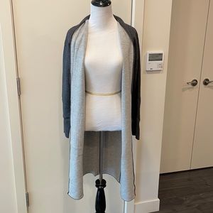 ARITZIA BABATON LANCE WOOL GREY LONG CARDIGAN